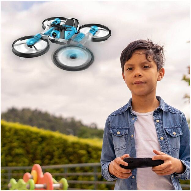 Vaikiškas transformuojantis mini dronas/motociklas