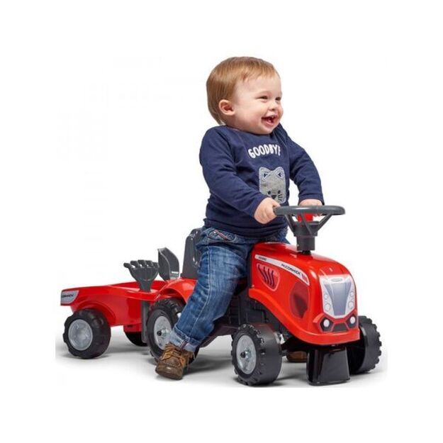 Vaikiškas Paspiriamas traktorius su karučiu ir žaislais, FALK