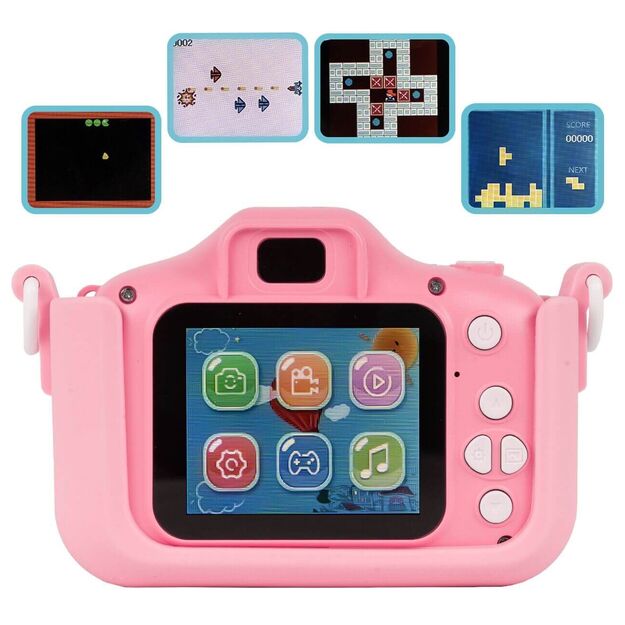 Vaikiškas skaitmeninis fotoaparatas su žaidimais