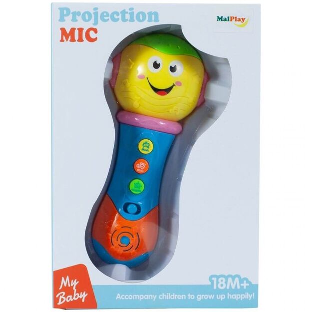 Vaikiškas dainuojantis mikrofonas su projektoriumi