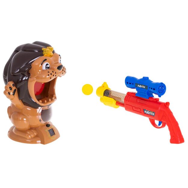 Arkadinis žaidimas su šautuvu ir kamuoliais Liūto taikinys