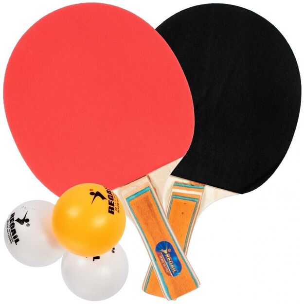 Vaikiškos stalo teniso raketės + 3 kamuoliai