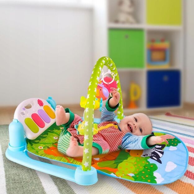 Lavinamasis muzikinis kilimėlis su nuotolinio valdymo pultu kūdikiams