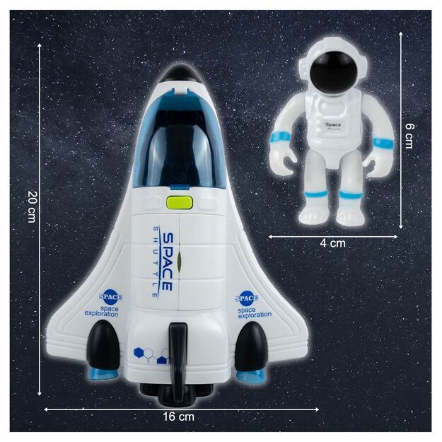 Žaislinė kosminė raketa su astronautu