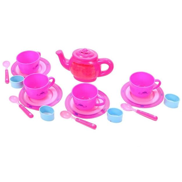 Žaislinis arbatos rinkinys su burbuliuojančiu virduliu, 17 vnt