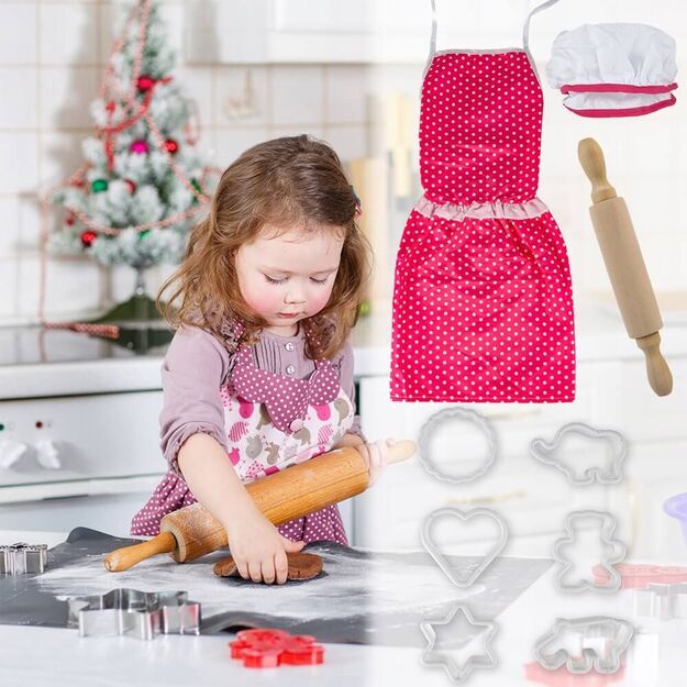 Žaisliniai virtuvės reikmenys su prijuoste