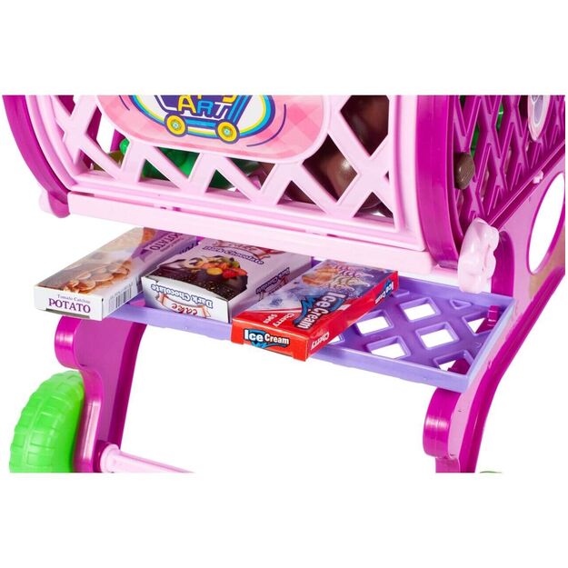 Žaislinis pirkinių vežimėlis su priedais